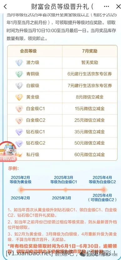 8月10号10点建行财富会员！领立减金