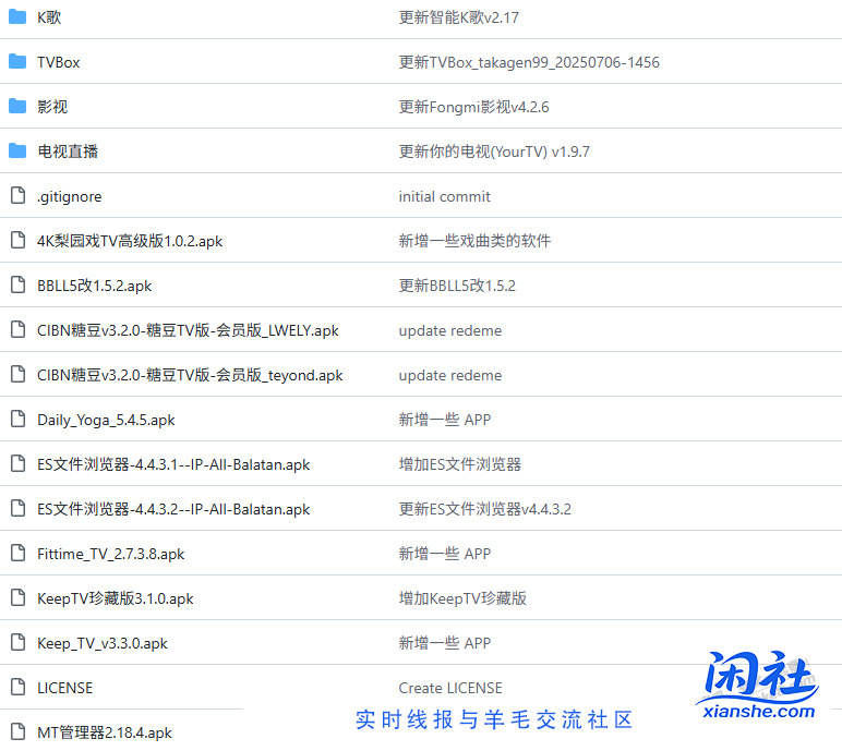 全网 Android TV电视盒子应用，涵盖影视、直播、K歌、工具、游戏等类型