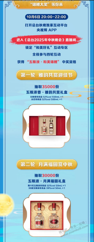 央视频-五粮液-奖品一览