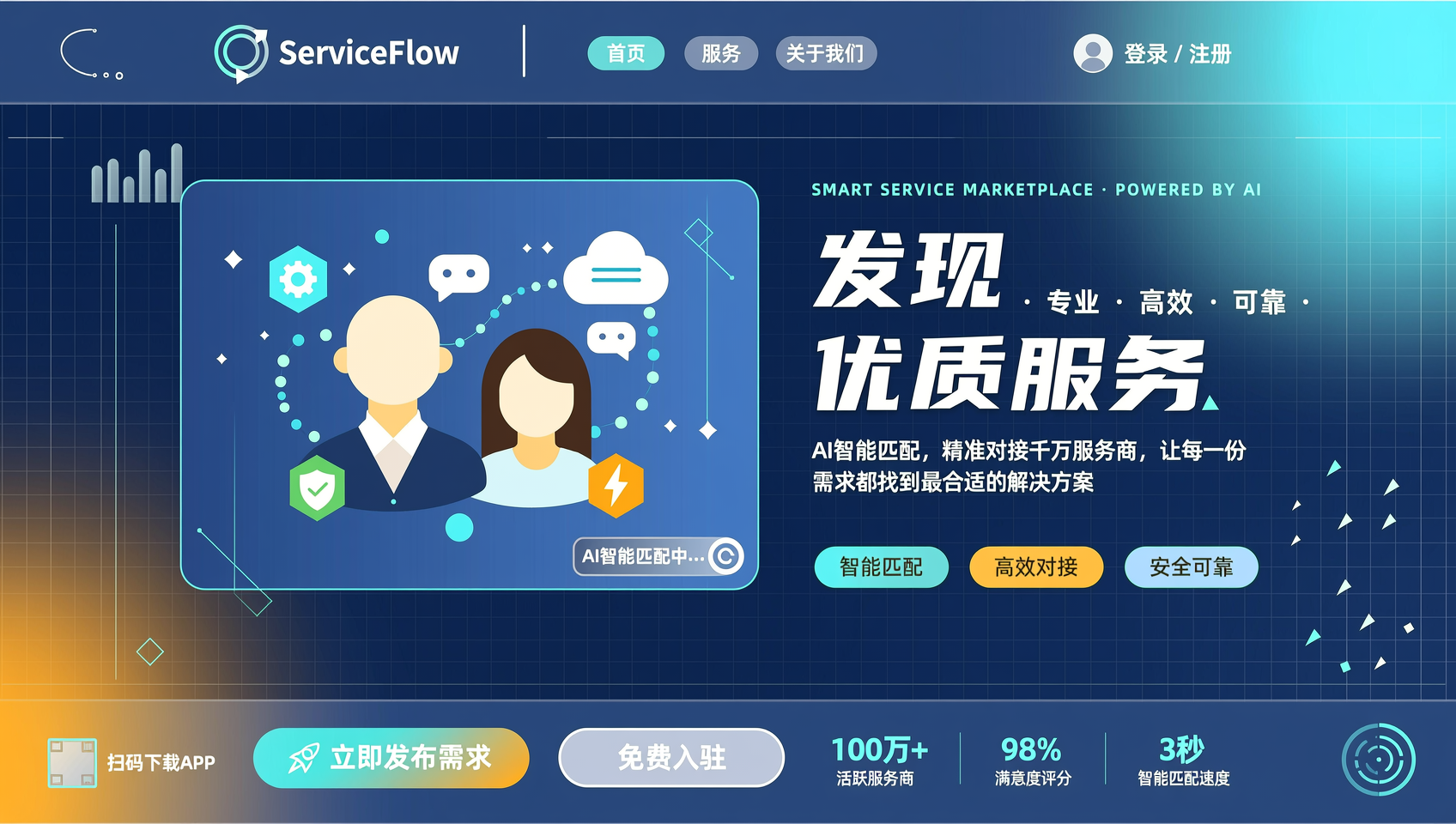 服务市场封面图 AI 生成